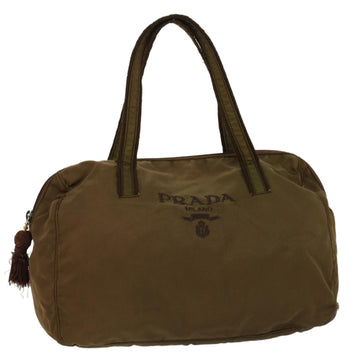 PRADA Boston Bag Nylon Khaki Auth bs7576