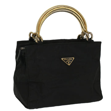 PRADA Hand Bag Nylon Black Auth bs7611