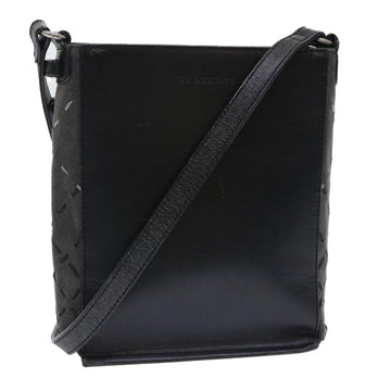 BURBERRY Shoulder Bag Leather Suede Black Auth bs7703
