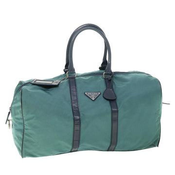 PRADA Boston Bag Nylon Blue Green Auth bs7968