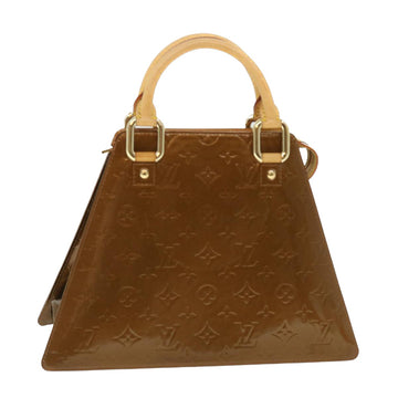 LOUIS VUITTON Monogram Vernis Forsyth Hand Bag Bronze M91113 LV Auth bs8004