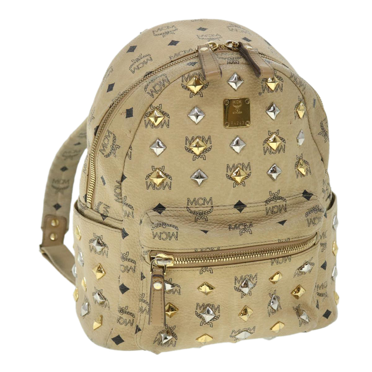 Mcm yellow shop backpack