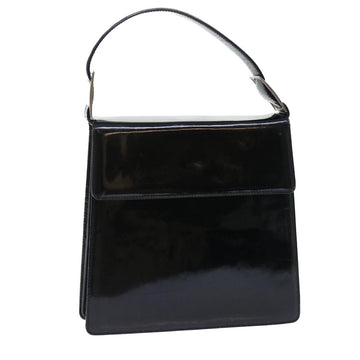 SALVATORE FERRAGAMO Hand Bag Patent leather Black Auth bs8158