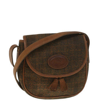 BURBERRYSs Nova Check Shoulder Bag Canvas Leather Brown Auth bs8988