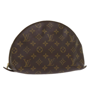 LOUIS VUITTON Monogram Trousse Demi Ronde Cosmetic Pouch M47520 LV Auth bs9487