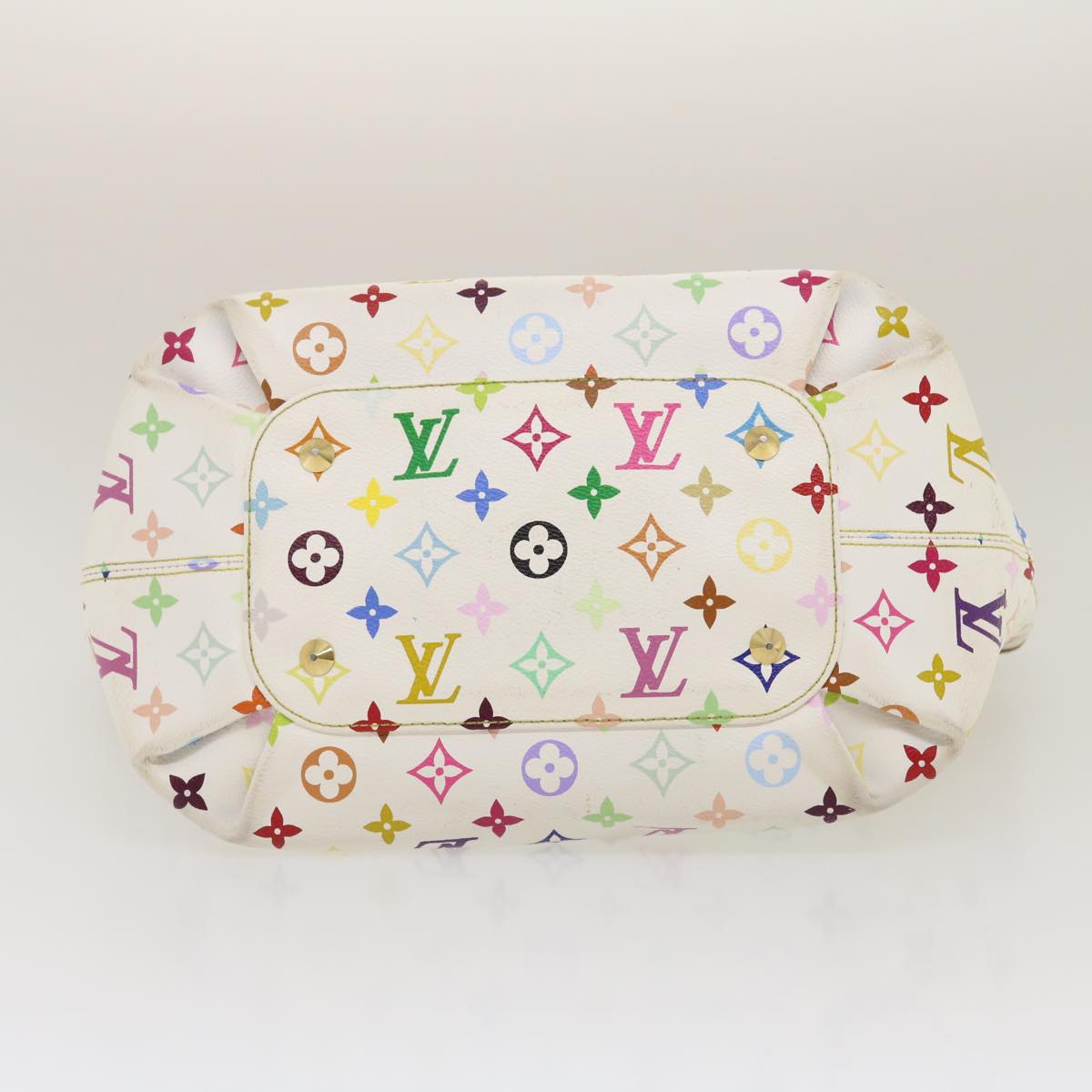 LOUIS VUITTON Monogram Multicolor Annie GM Tote Bag White M40303