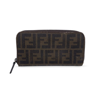 FENDI Monogram Zucca Canvas Zippy Long Continental Wallet