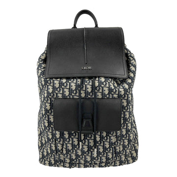 Dior And Shawn Crossbody Backpack Navy in Grained Calfskin with