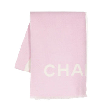 CHANEL Cashmere Knit Logo Scarf