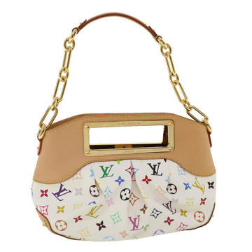 LOUIS VUITTON Multicolor Chain Judy PM Shoulder Bag White M40257 LV Auth cl213