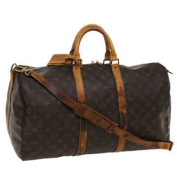 LOUIS VUITTON Monogram Keepall Bandouliere 50 Boston Bag M41416 LV Auth cl319