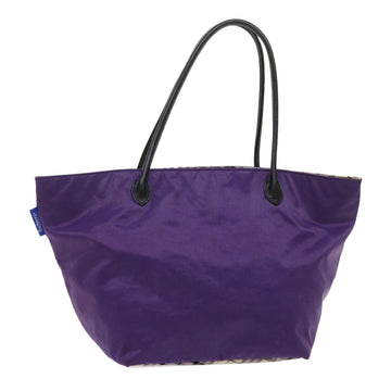 BURBERRYSs Nova Check Tote Bag Nylon Purple Auth cl623