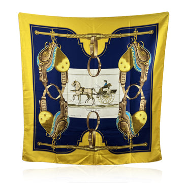 HERMES Paris Vintage Silk Scarf Carrick A Pompe 1975 Latham