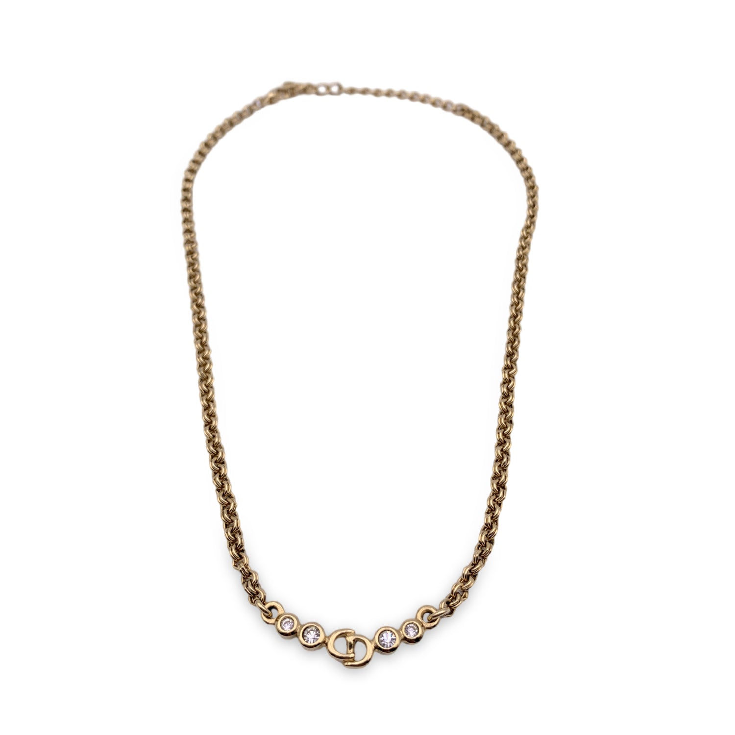 Christian dior store cd chain necklace