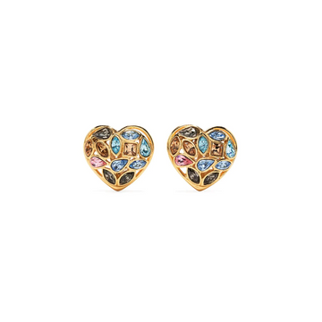 YVES SAINT LAURENT Heart Crystal Embellished Earrings