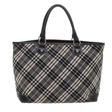 BURBERRY Nova Check Blue Label Tote Bag Nylon Black Auth ep1077