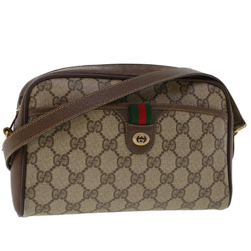 GUCCI GG Canvas Web Sherry Line Shoulder Bag Beige Red 116.02.089 Auth ep1118