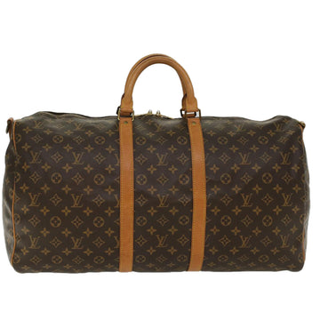 LOUIS VUITTON Monogram Keepall Bandouliere 55 Boston Bag M41414 LV Auth ep1174