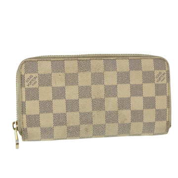 LOUIS VUITTON Damier Azur Zippy Wallet Long Wallet N63503 LV Auth ep1328