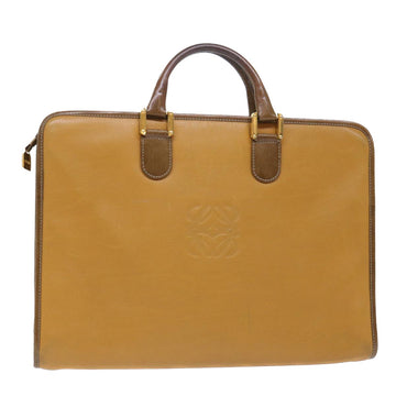 LOEWE Hand Bag Leather Yellow Auth ep1334