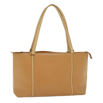 BURBERRY Shoulder Bag Leather Beige Auth ep1355
