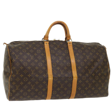 LOUIS VUITTON Monogram Keepall 55 Boston Bag M41424 LV Auth ep1511