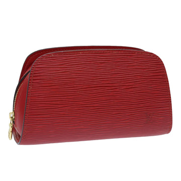 LOUIS VUITTON Epi Dauphine PM Pouch Red M48447 LV Auth ep1538