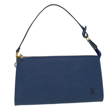 LOUIS VUITTON Epi Pochette Accessoires Accessory Pouch Blue M52985 Auth ep1540