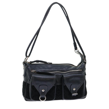 LOEWE Shoulder Bag Leather Black Auth ep1626