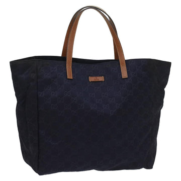 GUCCI GG Canvas Tote Bag Navy 282439 Auth ep1826