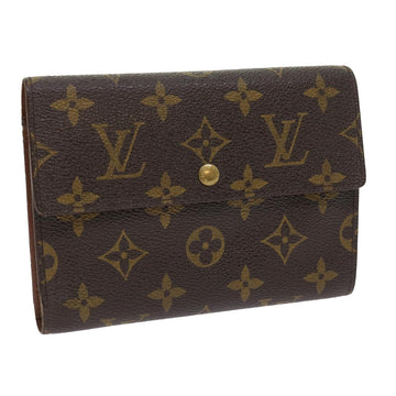 LOUIS VUITTON Monogram Porte Tresor Etui Chequier Wallet M61200 LV Auth ep2035