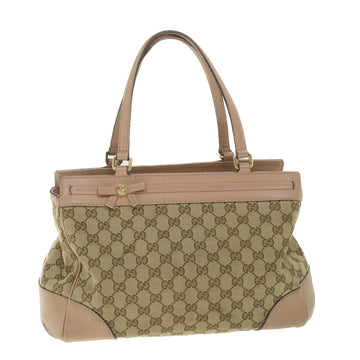 GUCCI GG Canvas Shoulder Bag Beige 257063 Auth ep2062