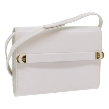 GUCCI Shoulder Bag Leather White 004 056 0209 Auth ep2193