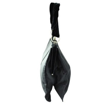 YVES SAINT LAURENT Black Silk And Velvet Frame Bag