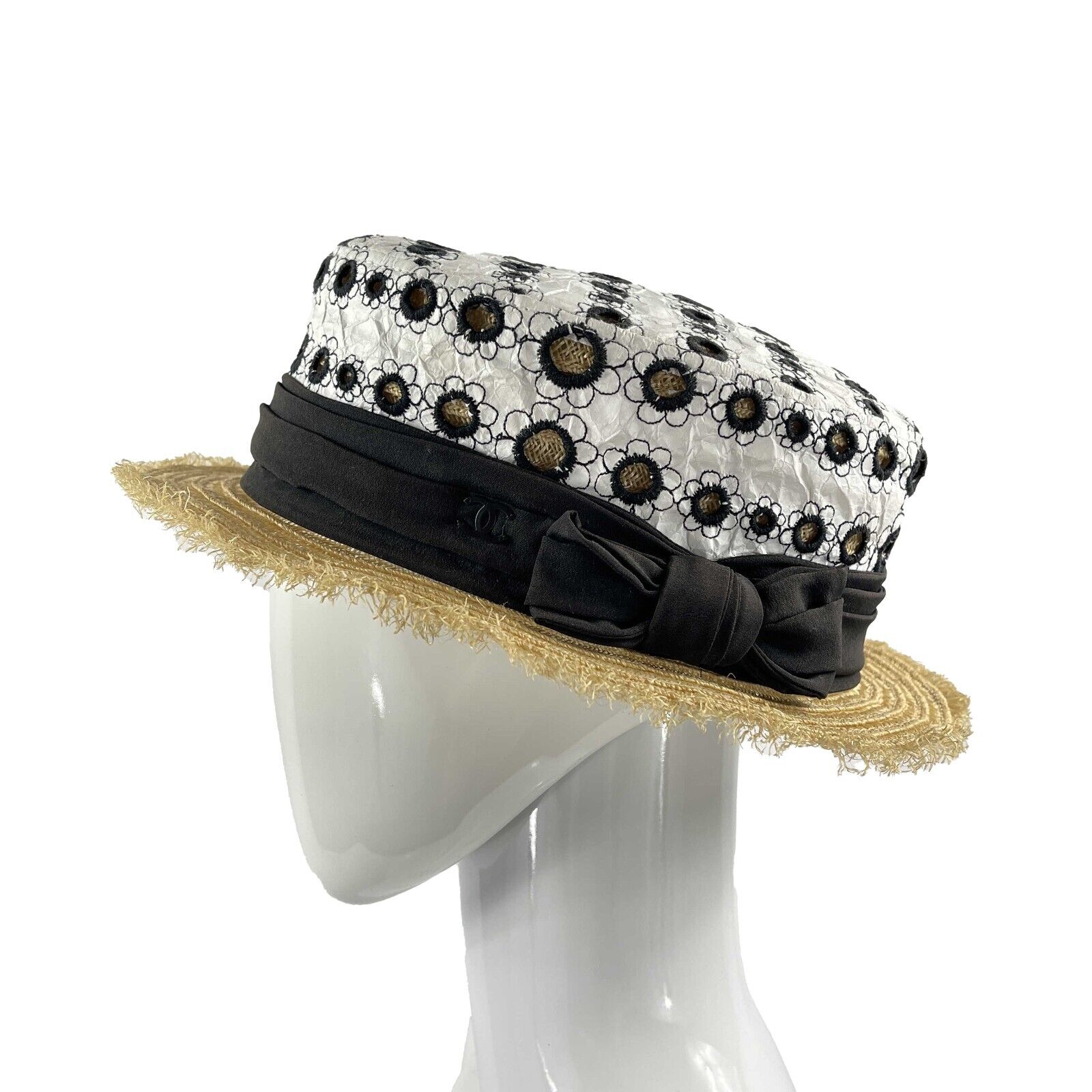 Chanel straw discount hat