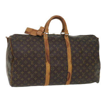 LOUIS VUITTON Monogram Keepall Bandouliere 55 Boston Bag M41414 LV Auth fm2581