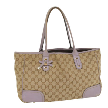 GUCCI GG Canvas Tote Bag Beige 163805 Auth fm2788