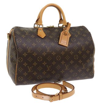 LOUIS VUITTON Monogram Speedy Bandouliere 35 Hand Bag M41111 LV Auth fm2792