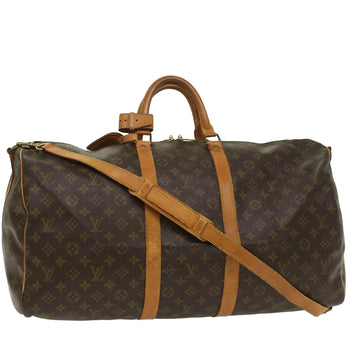 LOUIS VUITTON Monogram Keepall Bandouliere 55 Boston Bag M41414 LV Auth fm2830