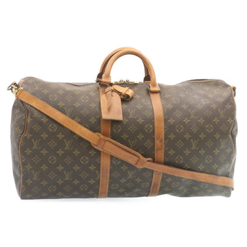 LOUIS VUITTON Monogram Keepall Bandouliere 55 Boston Bag M41414 LV Auth am1881g