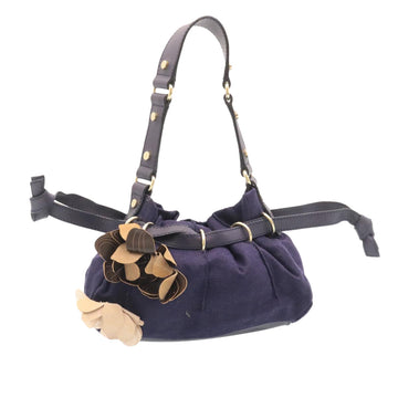 CELINE Shoulder Bag Navy Auth am2075g