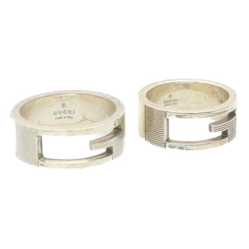 GUCCI Ring 2 Set size 7 and 16 Silver Auth am2085g