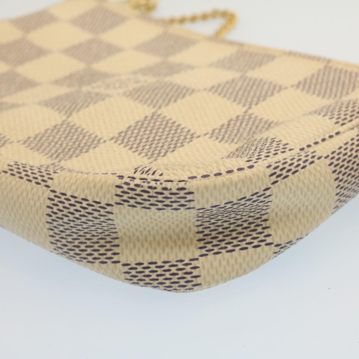 LOUIS VUITTON Damier Azur Mini Pochette Accessoires N58010 LV Auth