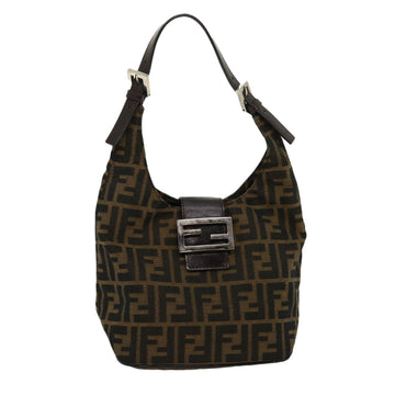 FENDI Zucca Canvas Mamma bucket Shoulder Bag Brown Auth am2731g