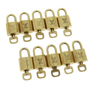 LOUIS VUITTON Padlock 10set Padlock Gold Tone LV Auth am2834g