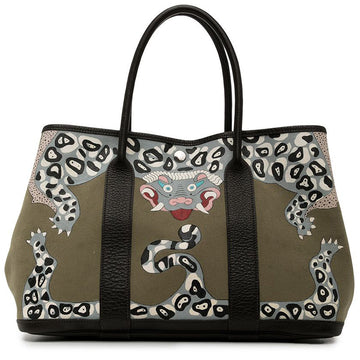 HERMES Customised Chinese Dragon Garden Tote