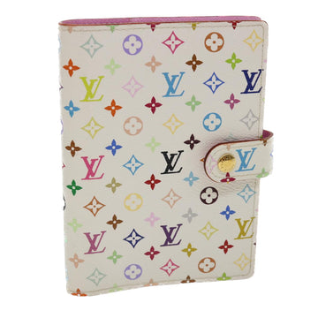 LOUIS VUITTON Multicolor Agenda PM Day Planner Cover White R21074 LV Auth hk543