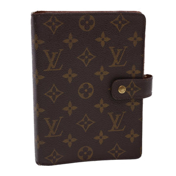 LOUIS VUITTON Monogram Agenda MM Day Planner Cover R20105 LV Auth hk652