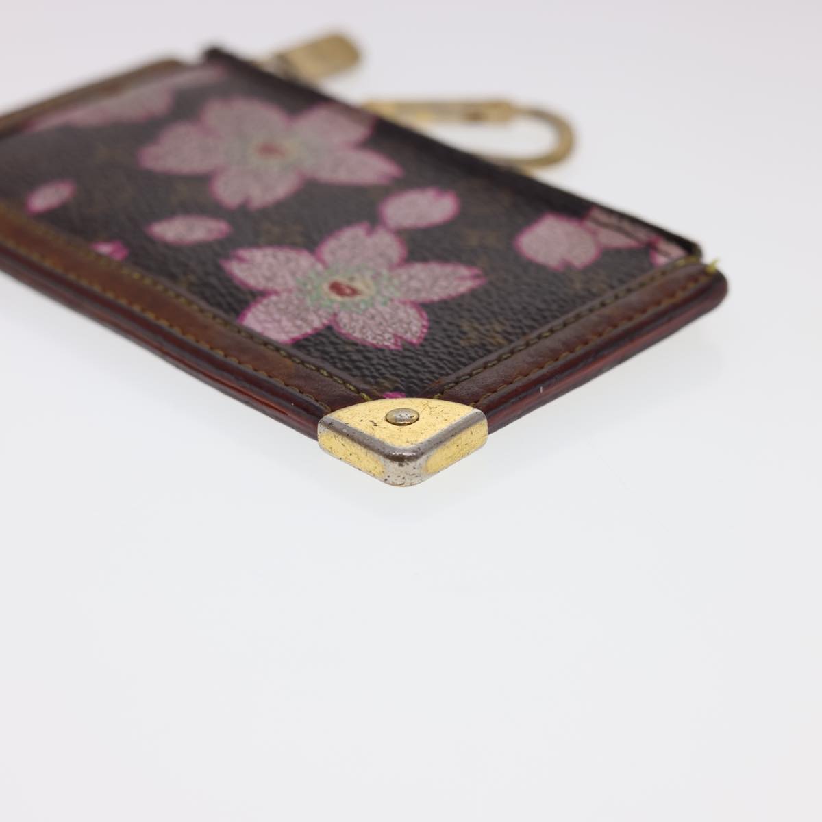 LOUIS VUITTON Monogram Cherry Blossom Pochette Cles Coin Purse M92015 LV  hk661