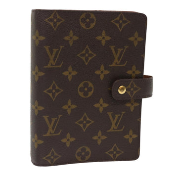 LOUIS VUITTON Monogram Agenda MM Day Planner Cover R20105 LV Auth hk747